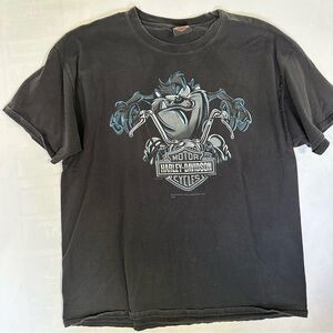 Harley-Davidson Looney Toons  Black Graphic T-Shirt for Men